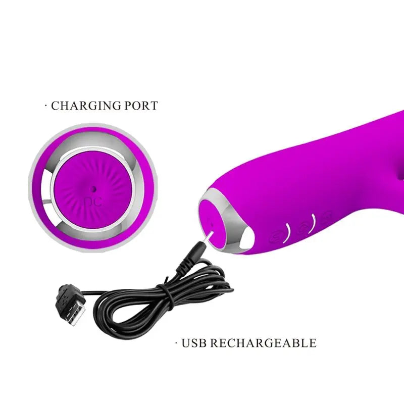 Vibrateur Stimulant Rachel Ondes Pulsantes Violet - Pretty Love - PRETTY LOVE C-TYPE
