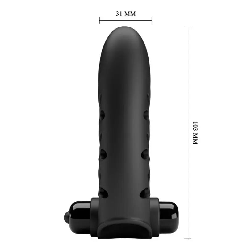 Stimulateur Doigt Vibrant Lapin Vance Noir - Pretty Love - PRETTY LOVE MALE