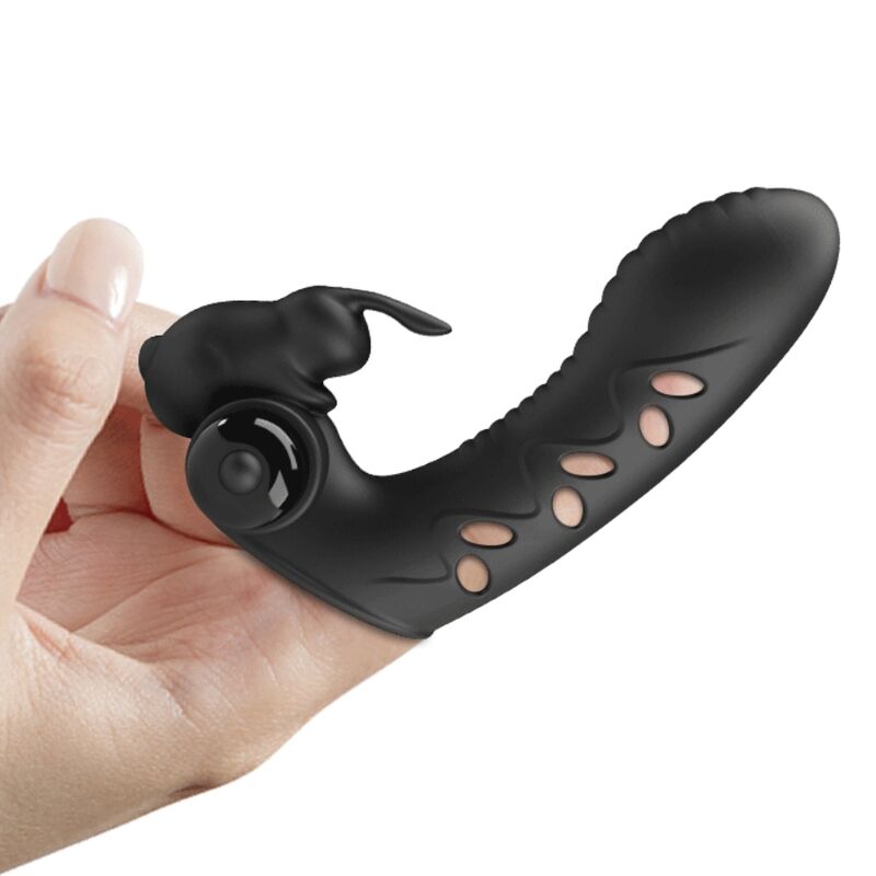 Stimulateur Doigt Vibrant Lapin Vance Noir - Pretty Love - PRETTY LOVE MALE