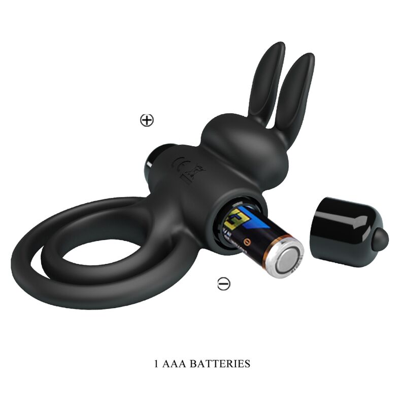 Anneau Pénien Vibrant Pretty Love Rabbit Vibrator III Noir