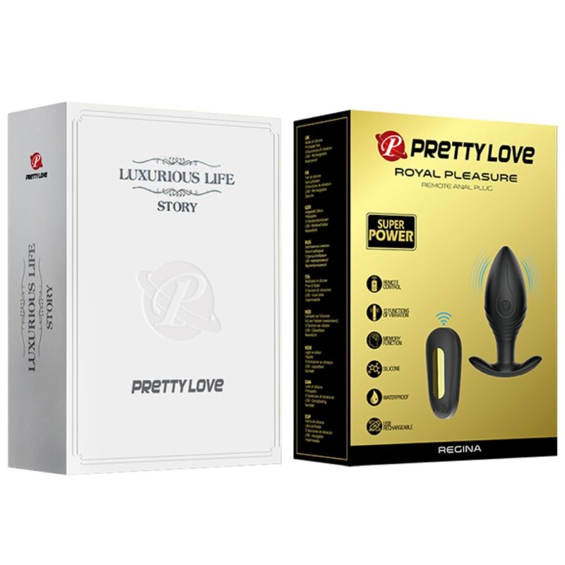 Plug Anal Vibrant Pretty Love Noir avec Télécommande