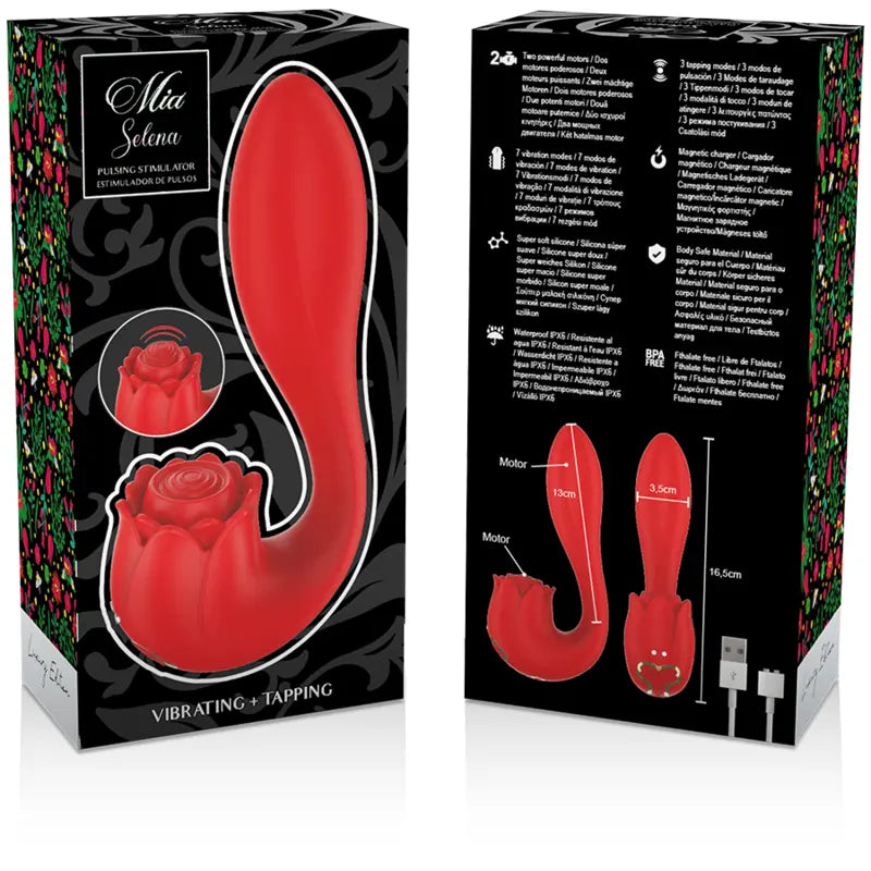 Stimulateur Clitoridien Selena Vibrant Tapping Rouge - MIA - MIA