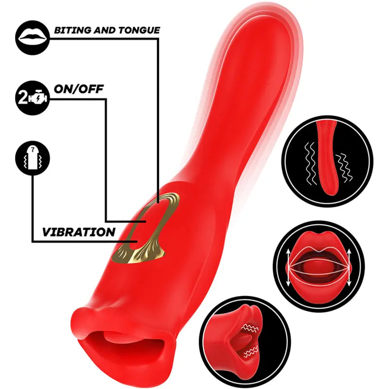 Stimulateur Clitoridien Siena Triple Plaisir Rouge - MIA - MIA