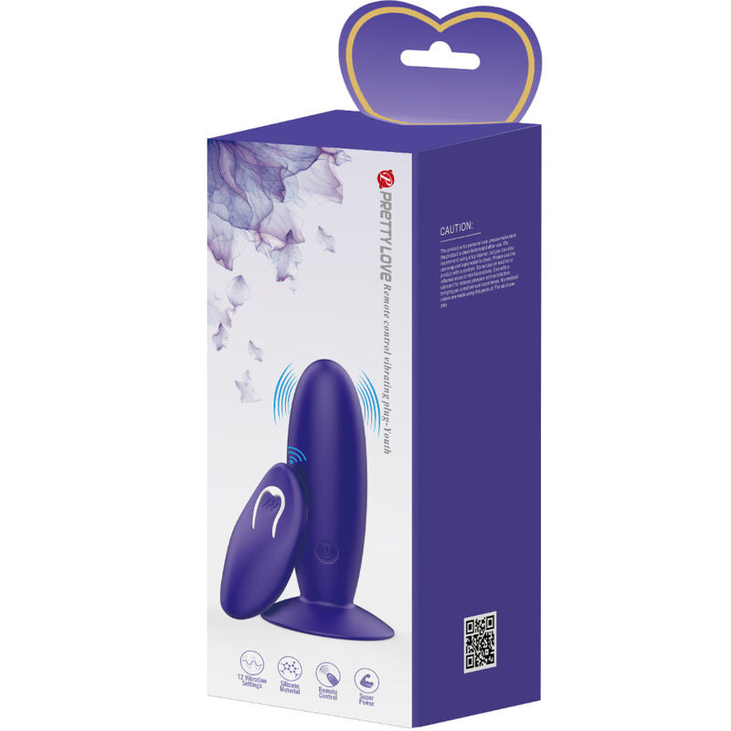 Plug Anal Vibrant Youth Plug Télécommandé Violet - Pretty Love - PRETTY LOVE YOUTH