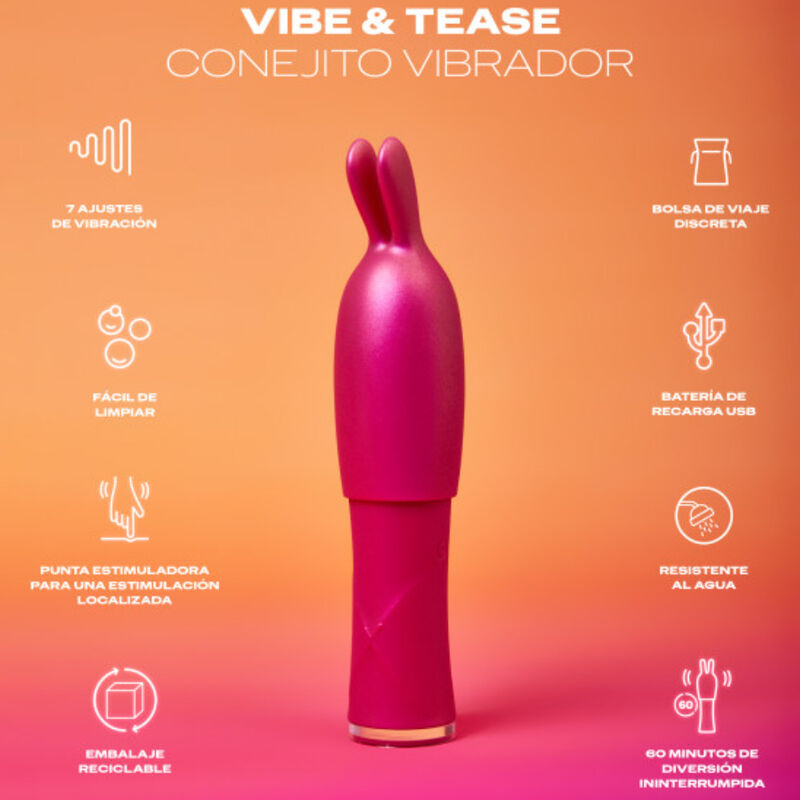 Vibromasseur Rabbit Vibe & Tease Étanche - Durex