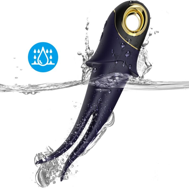 Vibrateur Shadow Double Tête Teasing Bleu - Armony