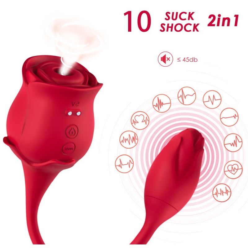 Stimulateur Clitoris Armony Rose 10 Modes Rouge - Armony