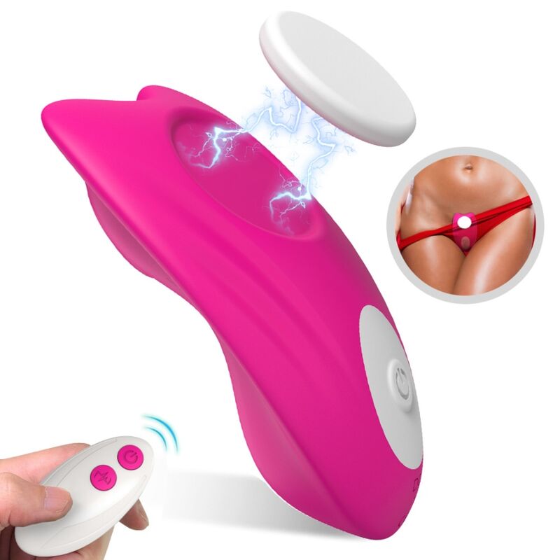Culotte Vibrante Papillon Portable Télécommandée Rose - Armony