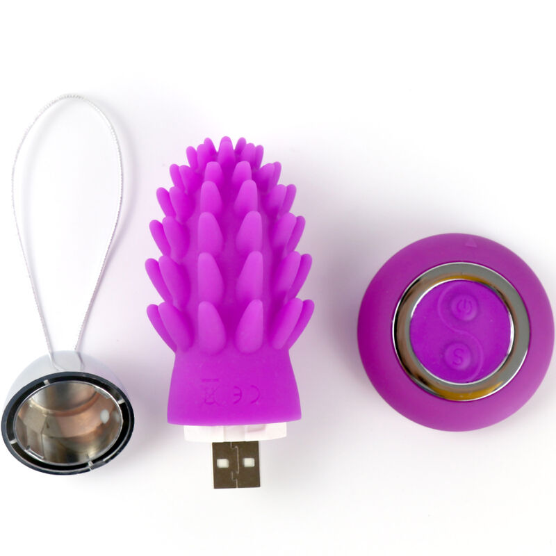 Armony - Œuf vibrant Télécommande en Forme de Cactus avec USB - Violet