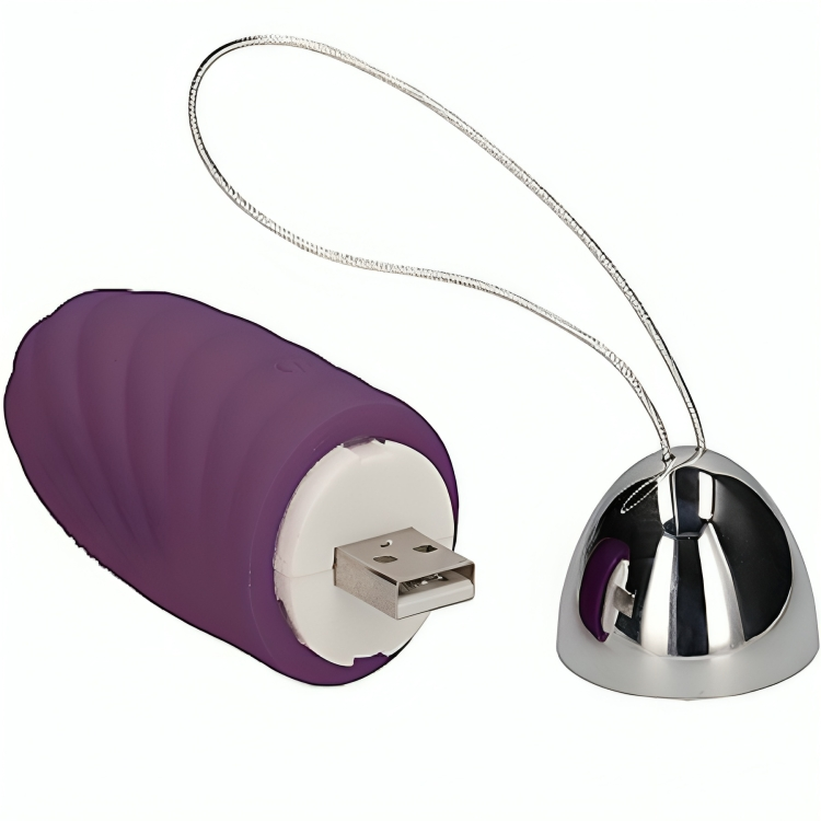 Armony – Œuf vibrant de poche granulé avec USB – Violet