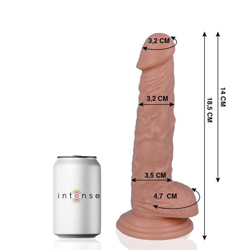 Mr. Intense - Gode Ventouse Réaliste Couleur Chair / 18,5 cm