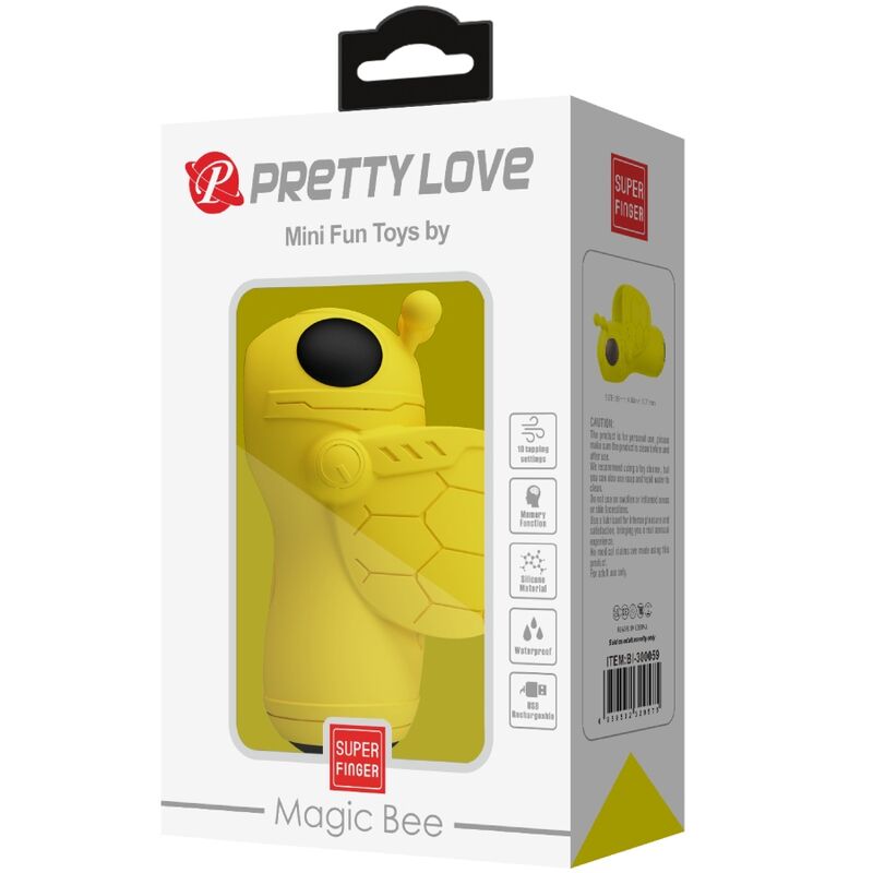 Vibromasseur à Doigt Mini Jouets Amusants Jaune - Pretty Love - PRETTY LOVE SMART