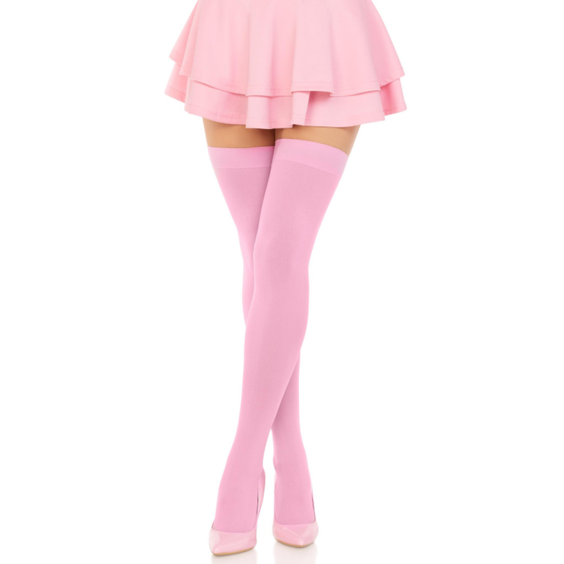 Bas Autofixants Cuissardes en Nylon Rose - Leg Avenue