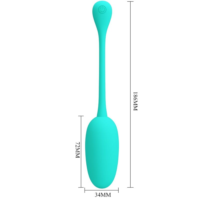 Pretty Love – Oeuf vibrant Rechargeable en silicone – Turquoise