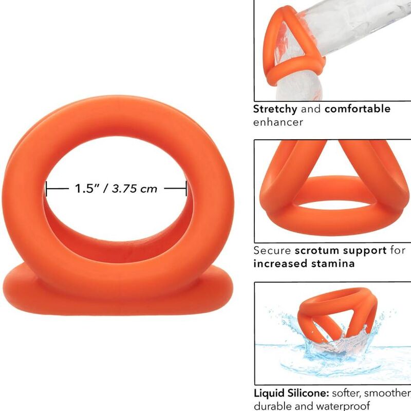 Anneau Pénien Alpha Tri-Anneau Orange - CalExotics