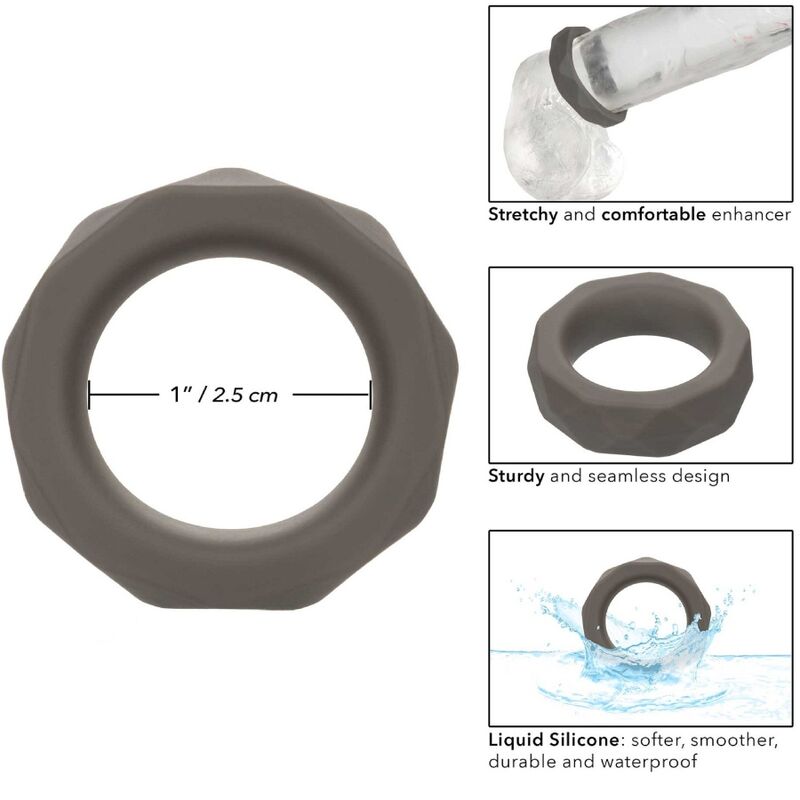 Anneau Pénien Alpha Prismatique Prolong Gris - CalExotics