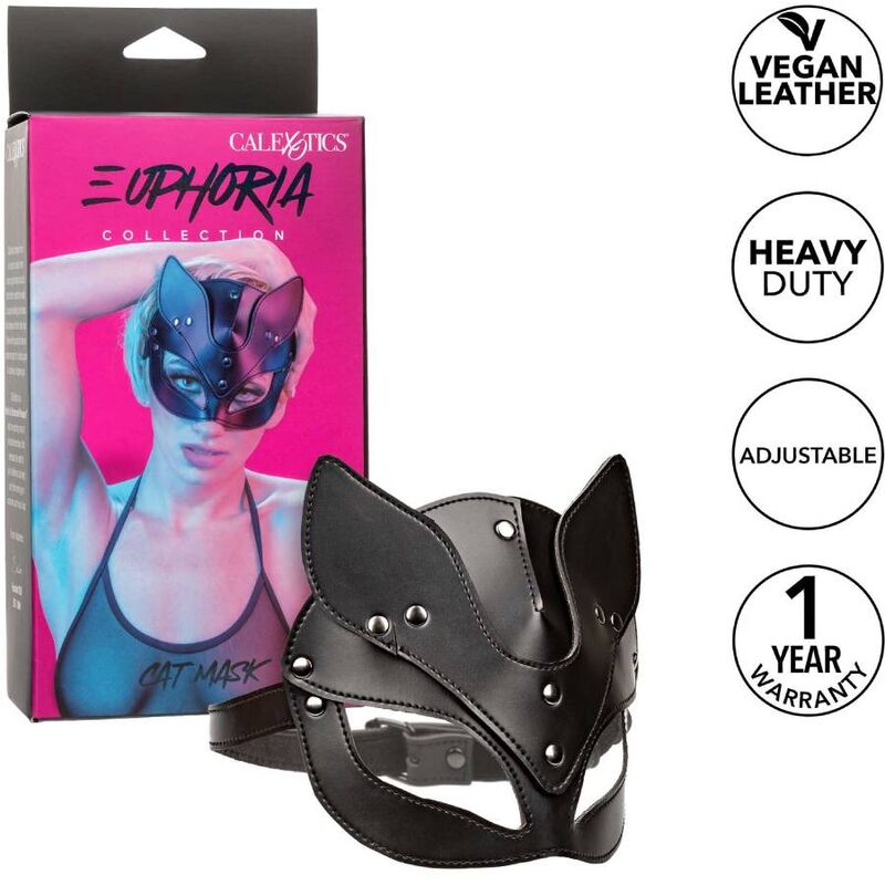 Masque Chat Euphoria Cuir Végétalien - CalExotics