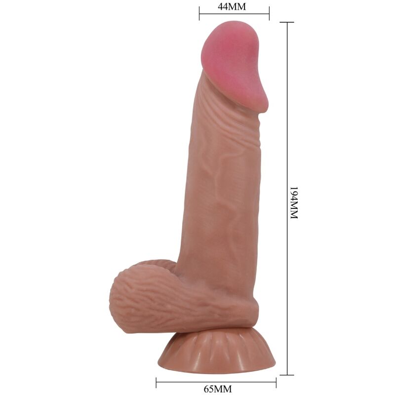 Gode Réaliste Ultraréaliste Ventouse Marron 19,4cm - Pretty Love