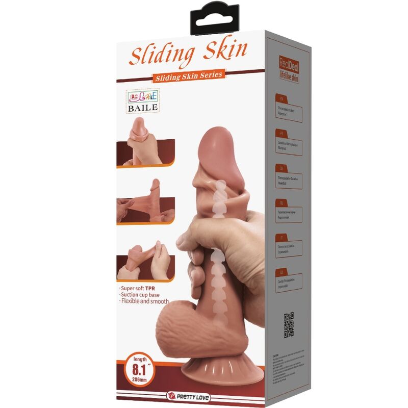 Gode Réaliste Ultraréaliste Ventouse Marron 19,4cm - Pretty Love