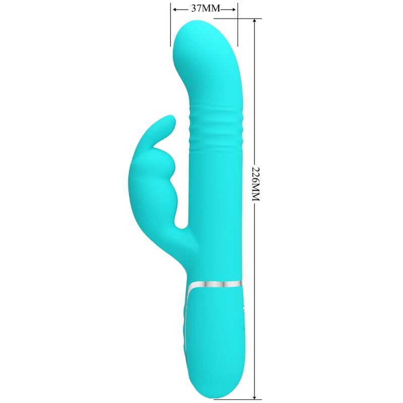 Pretty Love – Vibromasseur Rabbit Coale Multifonction 4 en 1 Bleu