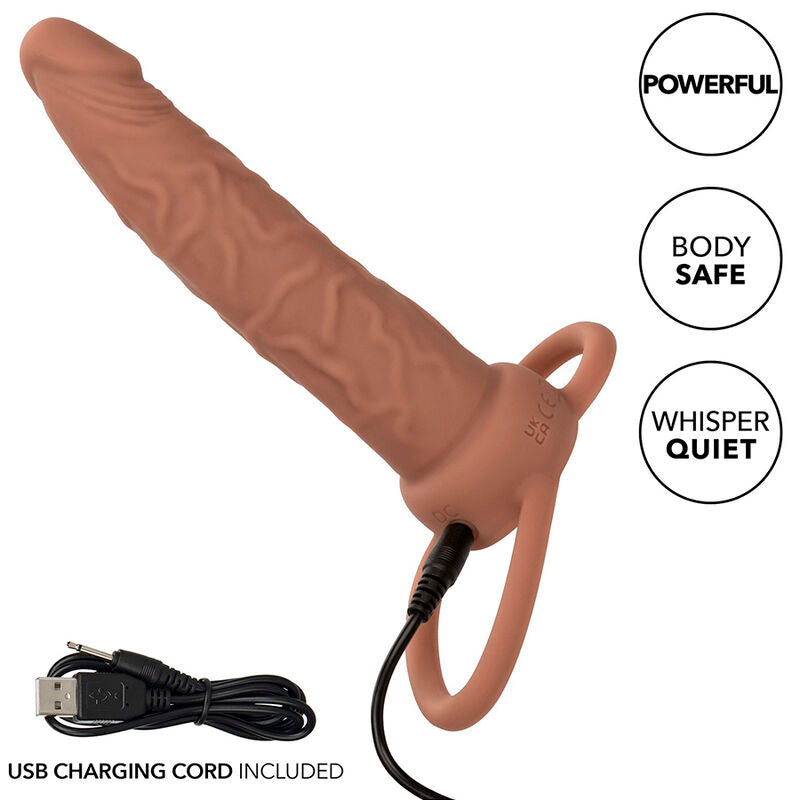 Anneau Vibrant Double Pénétrateur Performance Maxx Brun - CalExotics