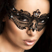 Chilirose - Masque en Laiton Noir - Décoration Cristaux Scintillants
