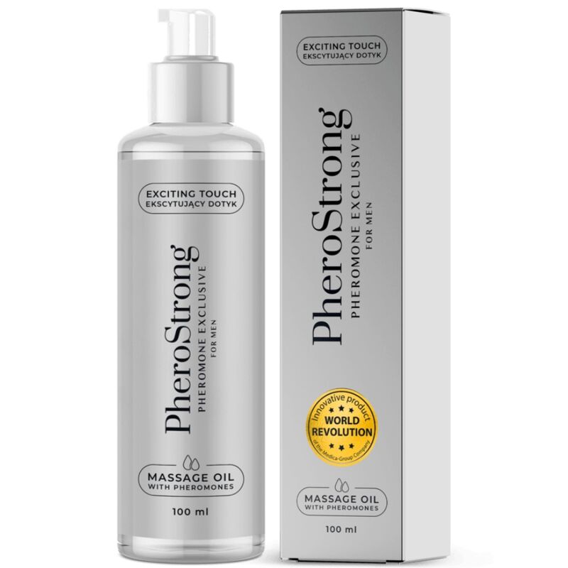 PheroStrong - Huile de massage aux Phéromones Hommes Exclusive - 100ml