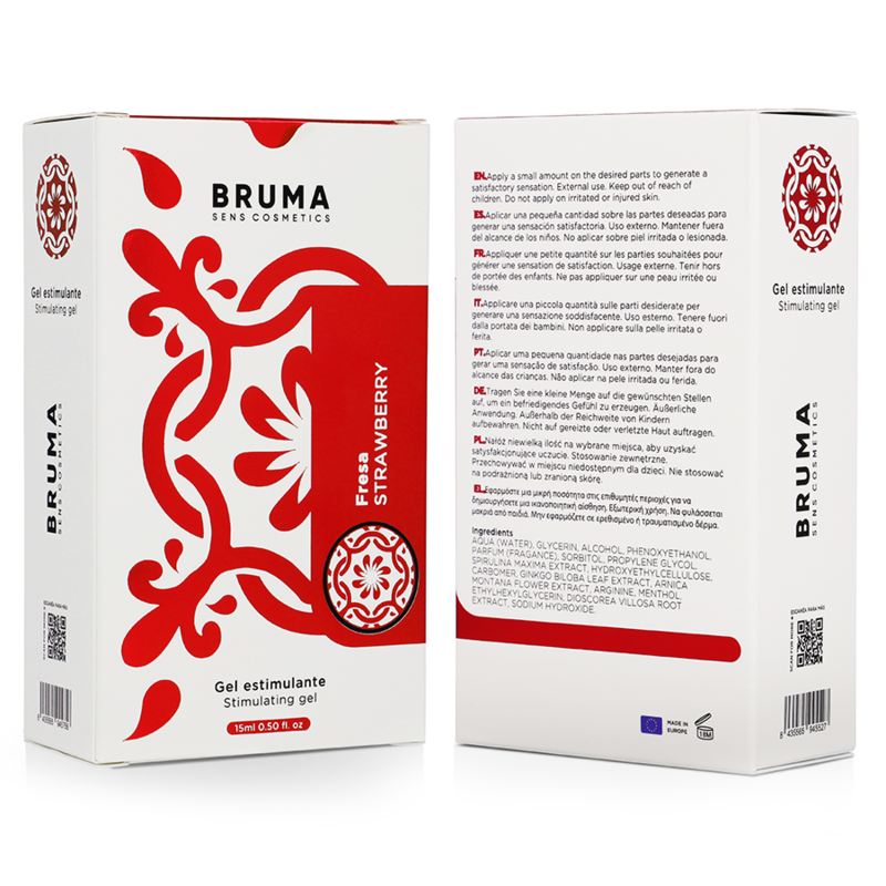 Gel Stimulant Bruma Saveur Fraise 15ml - Bruma