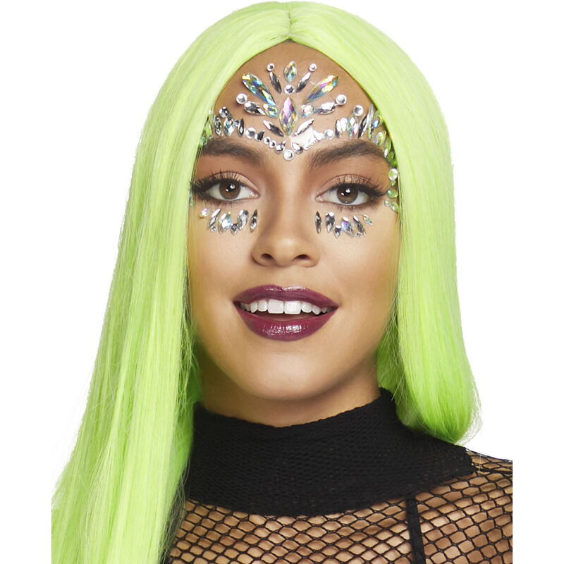Bijoux Adhésifs Visage Iris Irisés Strass - Leg Avenue