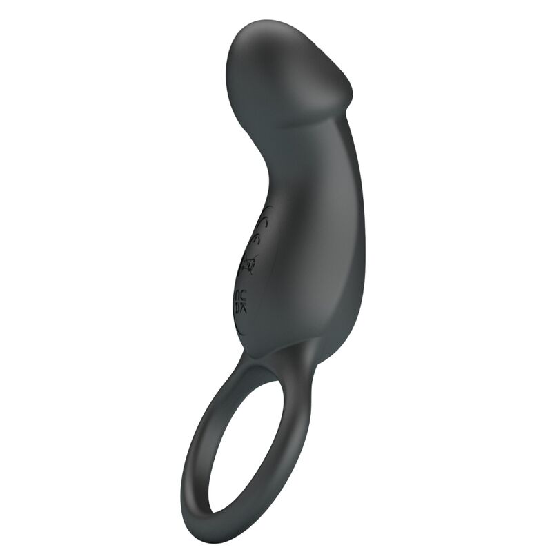 Anneau Vibrant Trae avec Stimulateur Noir - Pretty Love