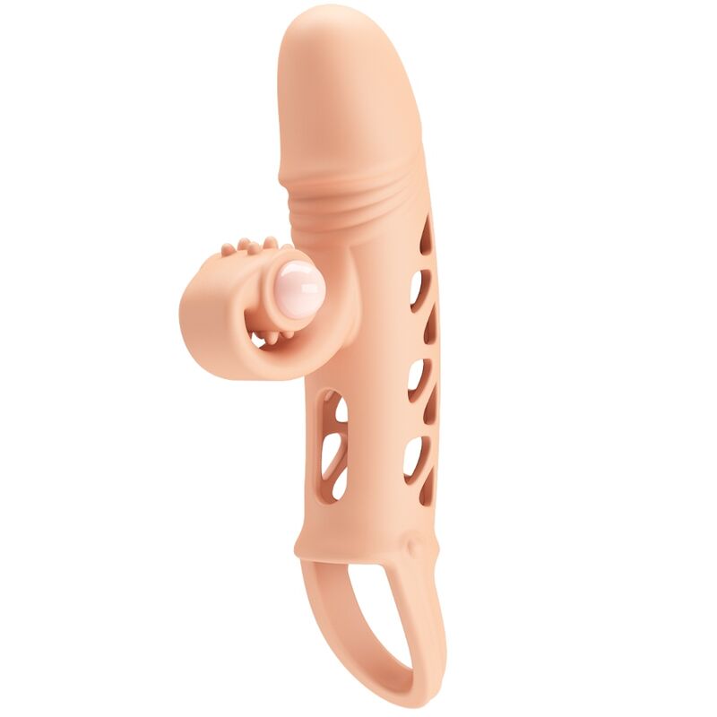 Romance - Gaine Pénis Vibrant avec anneau Beige