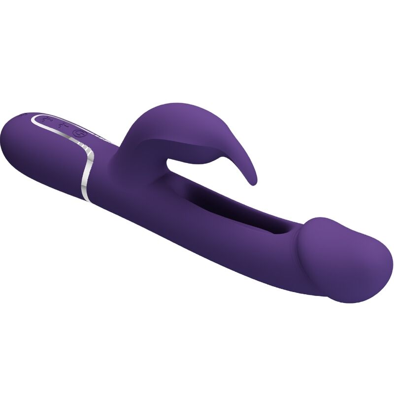 Vibromasseur Rabbit Double Stimulation 3 en 1 Violet - Pretty Love