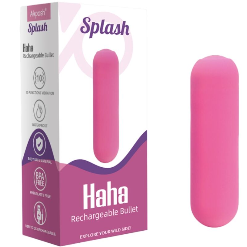 Stimulateur Bullet Splash Haha 10 Vibrations Rose - Armony - Armony