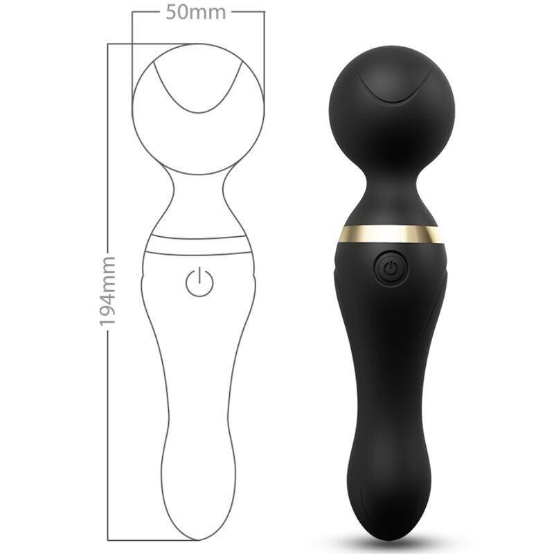 Vibrateur Masseur Freeza Tête Flexible Noir - Armony - Armony