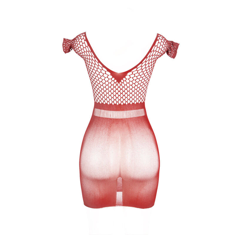 Robe Courte Crochet Ajourée Rouge Taille Unique - Subblime - SUBBLIME DRESSES