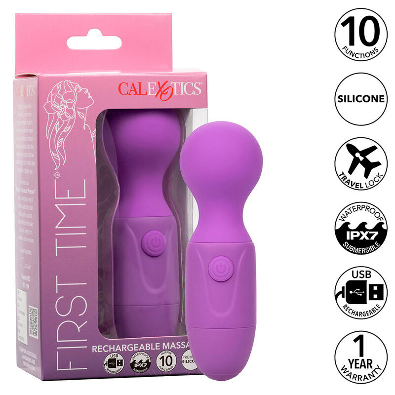 Masseur Wand Mini First Time Rechargeable Violet - Calexotics