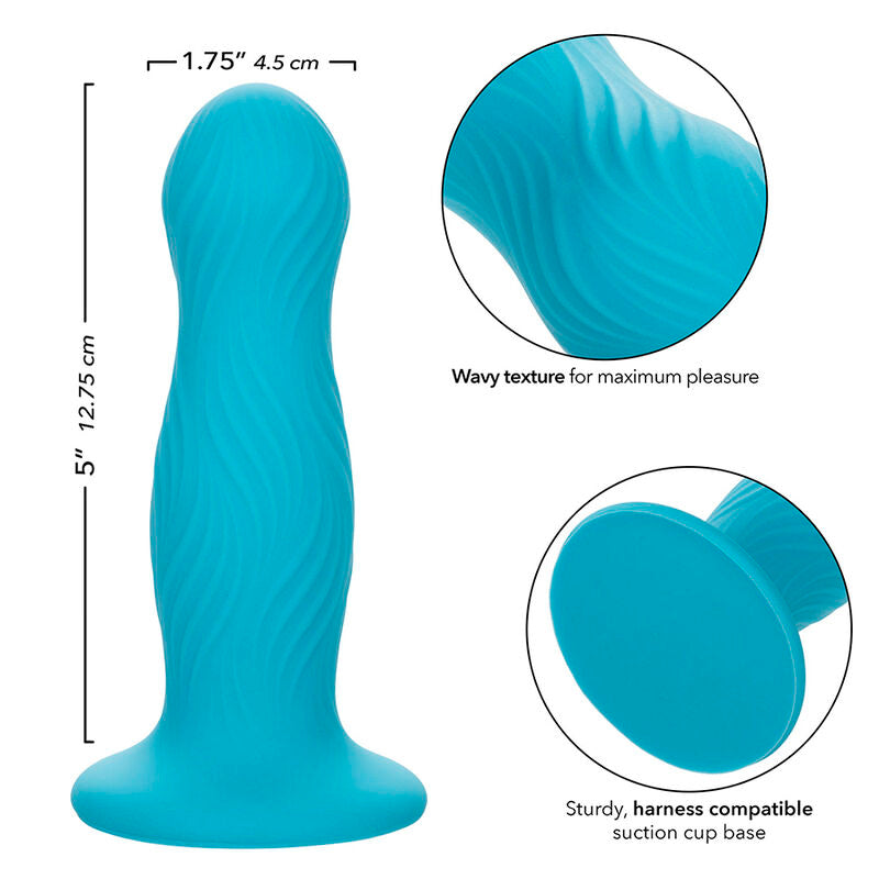 Plug Anal Ondulé Wave Rider Swell Bleu - CalExotics