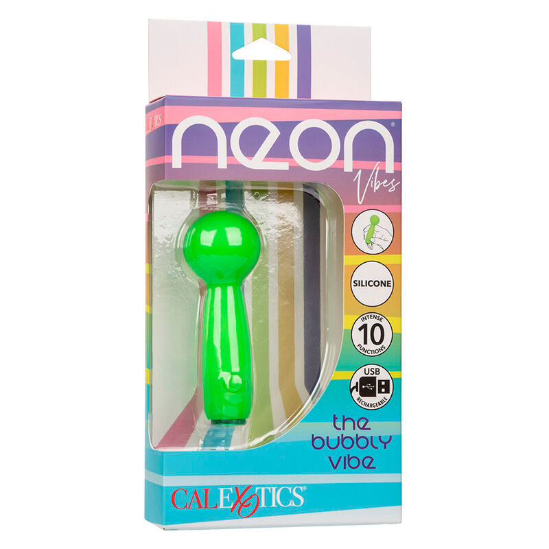 Mini Vibromasseur Neon Vibes The Bubbly Vibe Vert - Calexotics