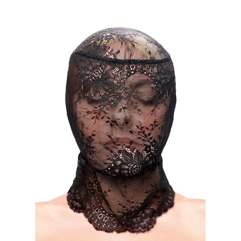 Fetish & Fashion - Cagoule en Dentelle Noire Érotique Lace Hood