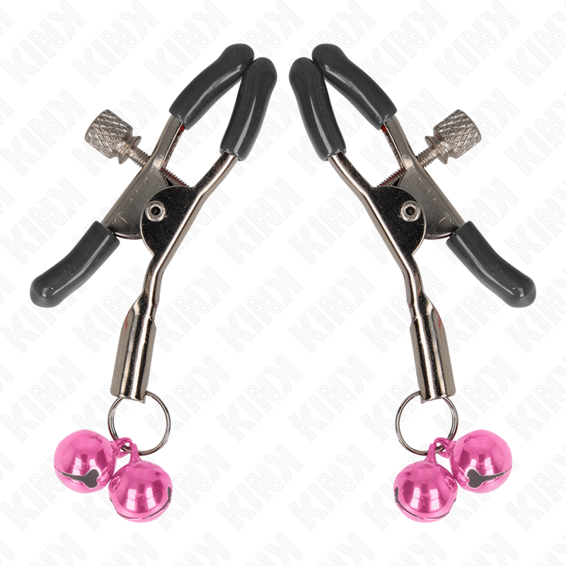 KINK – Pince à Seins réglables avec clochette Rose