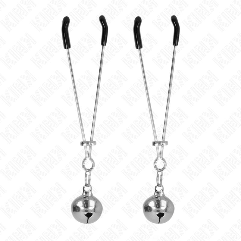 Pinces Tétons Clochette Argentées 7cm - Kink - KINK NIPPLE GRIP