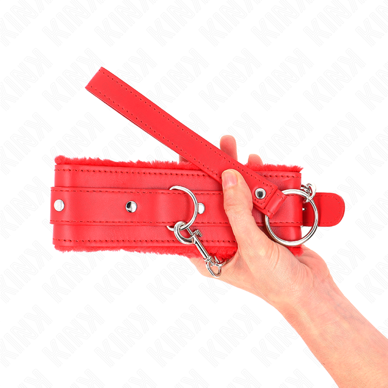 Collier avec laisse rouge 36-42 cm x 5,5 cm - Kink - KINK COLLAR & GAG
