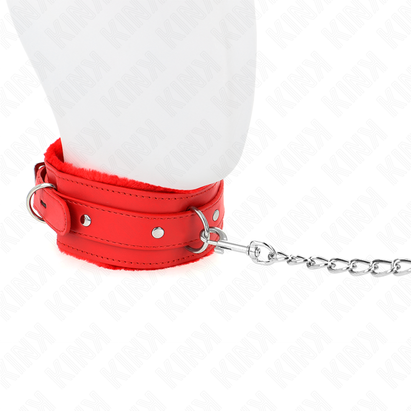Collier avec laisse rouge 36-42 cm x 5,5 cm - Kink - KINK COLLAR & GAG