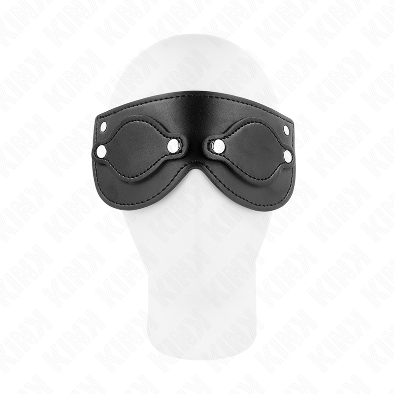 Masque en cuirette avec cache-yeux détachables - Kink - KINK MASKED ALLURE