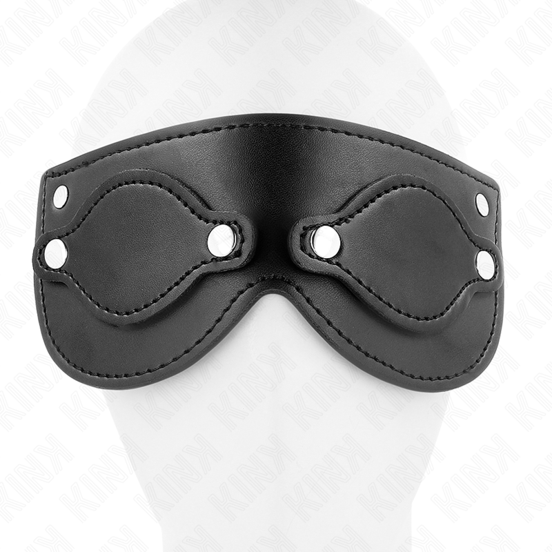 Masque en cuirette avec cache-yeux détachables - Kink - KINK MASKED ALLURE