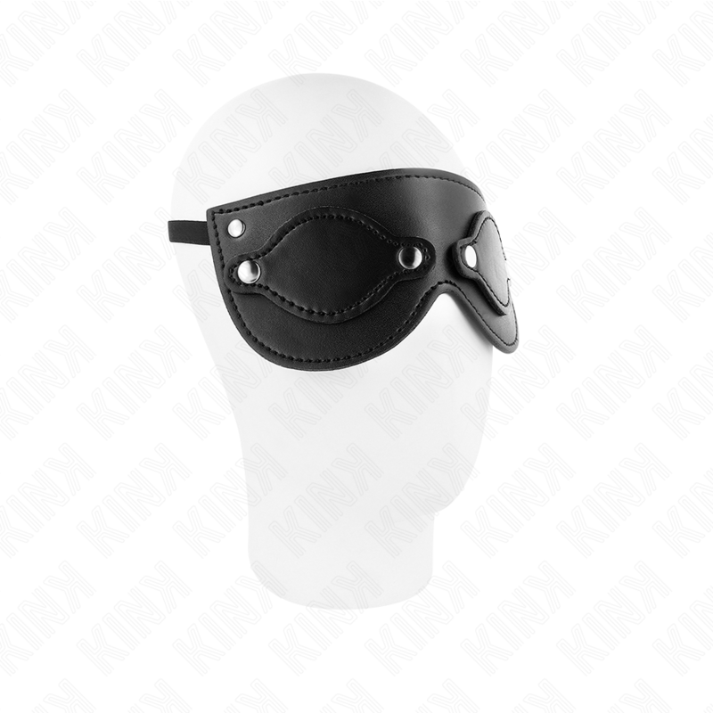 Masque en cuirette avec cache-yeux détachables - Kink - KINK MASKED ALLURE