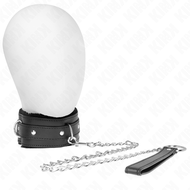 Collier avec Laisse KINK 65cm Restrictions Noir 36-42cm - KINK - KINK COLLAR & GAG