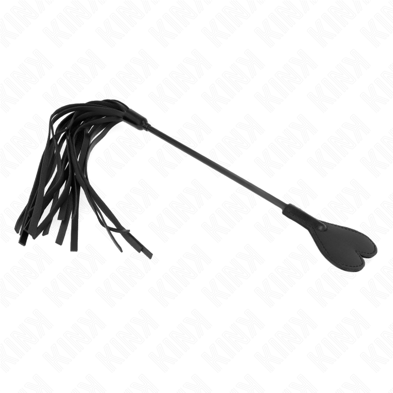 KINK - Paddle en Forme de cœur avec Martinet Noir - 35 cm