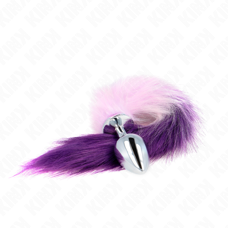 Plug Anal Queue de Renard Synthétique Violet 40 cm Taille S - KINK