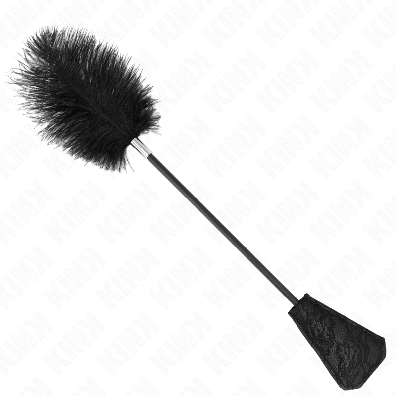 Plumeau Érotique Plumes d'Autruche Palette Dentelle 56cm - KINK - KINK IMPACT & TOUCH
